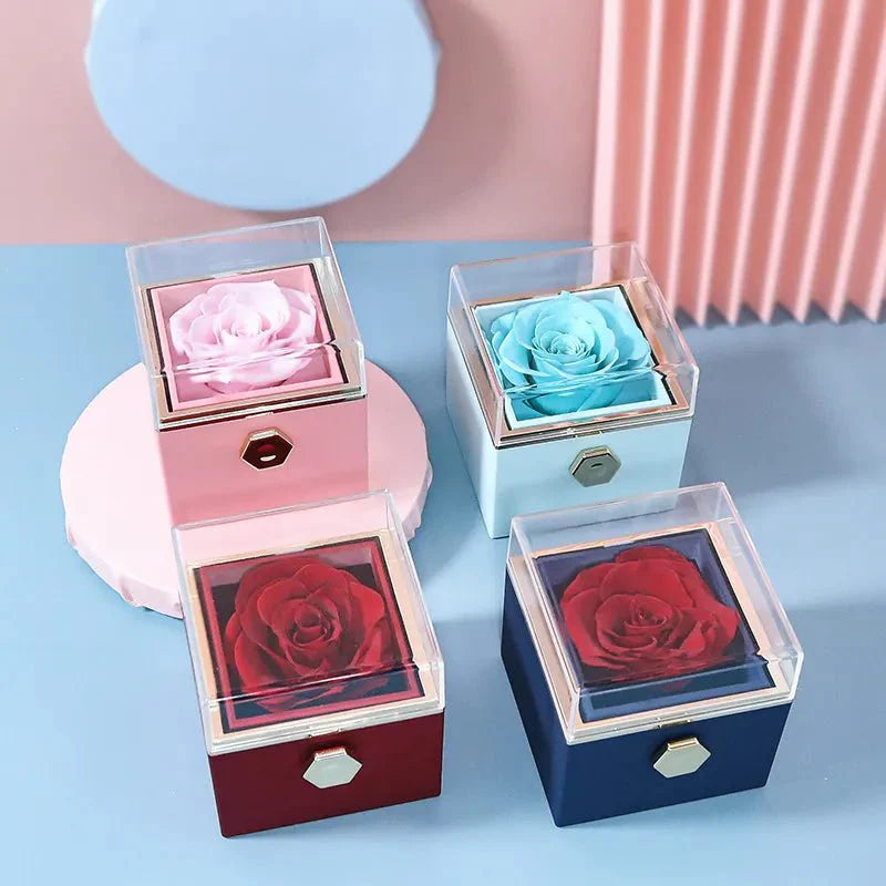 Rotating External Rose Gift Box