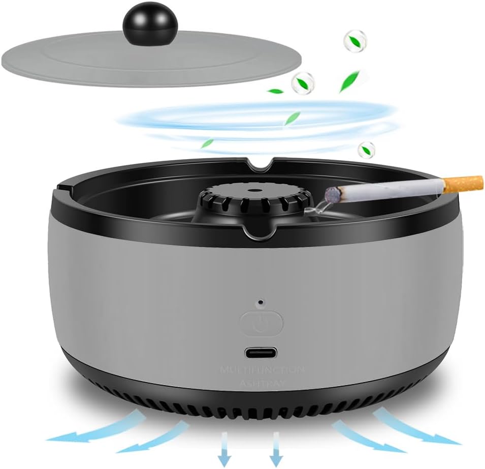 2 in 1 Multifunctional Smokeless Ashtray Best for Home Car or Office