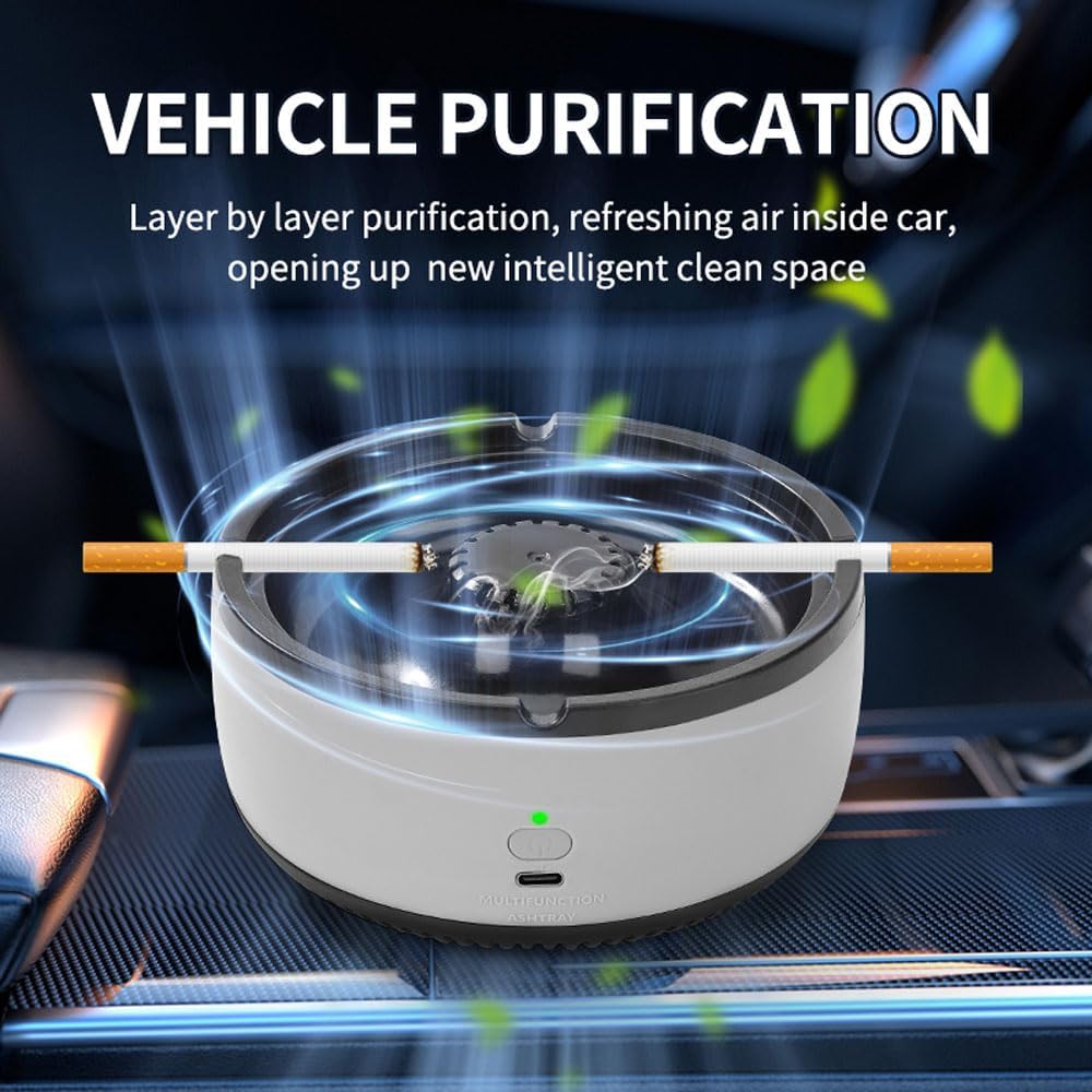 2 in 1 Multifunctional Smokeless Ashtray Best for Home Car or Office