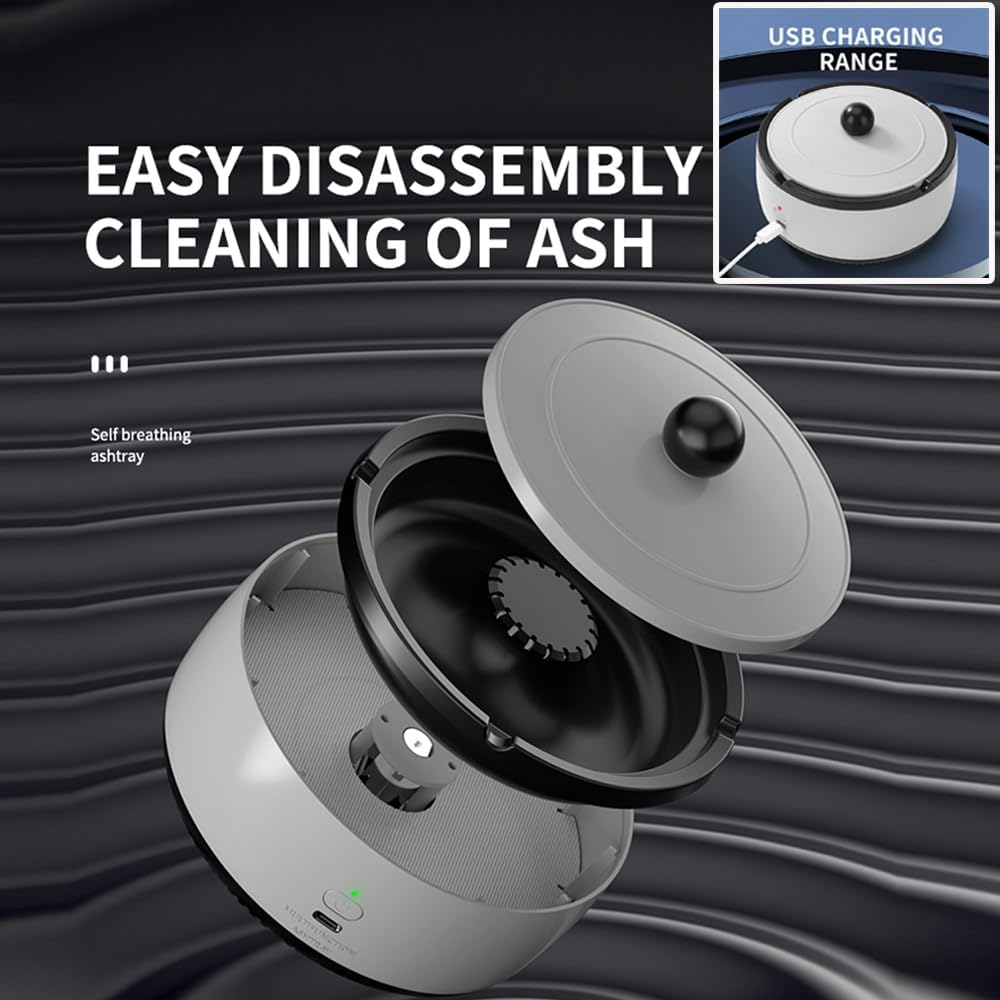 2 in 1 Multifunctional Smokeless Ashtray Best for Home Car or Office