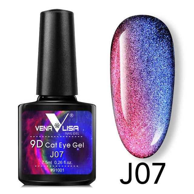 Venalisa 9D Gel Varnish Cat Eye Magic Chameleon Gel Varnish Nail Manicure Galaxy Starry Magnetic Multicolor 5ml Nail Gel Polish