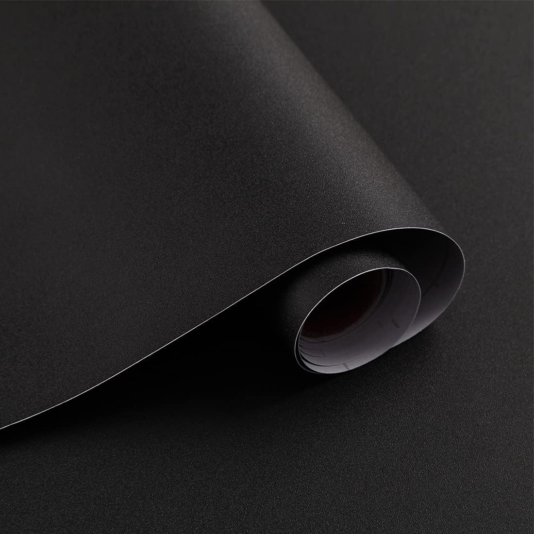 15.7"X118"Black Wallpaper Black Contact Paper Waterproof Peel and Stick Self Adh