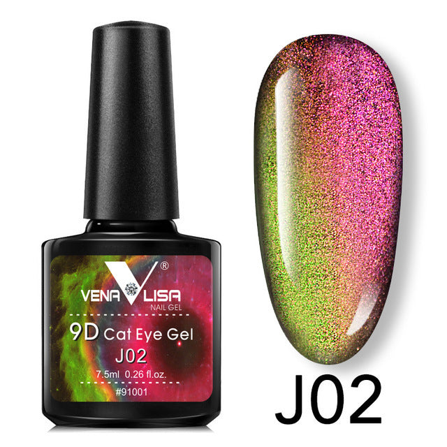 Venalisa 9D Gel Varnish Cat Eye Magic Chameleon Gel Varnish Nail Manicure Galaxy Starry Magnetic Multicolor 5ml Nail Gel Polish