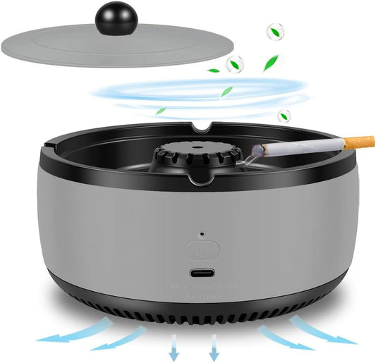 2 in 1 Multifunctional Smokeless Ashtray Best for Home Car or Office