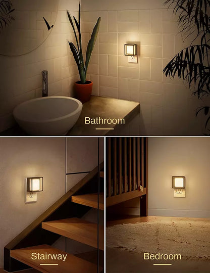 LED Night Light, Night Lights Plug Into Wall [2 Pack] with Dusk-to-Dawn Sensor, Dimmable Nightlights, Adjustable Brightness for Bathroom, Hallway, Bedroom,Kids Room,Stairway,Soft White